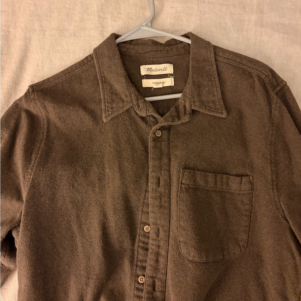 Madewell Dark Brown Flannel Shirt